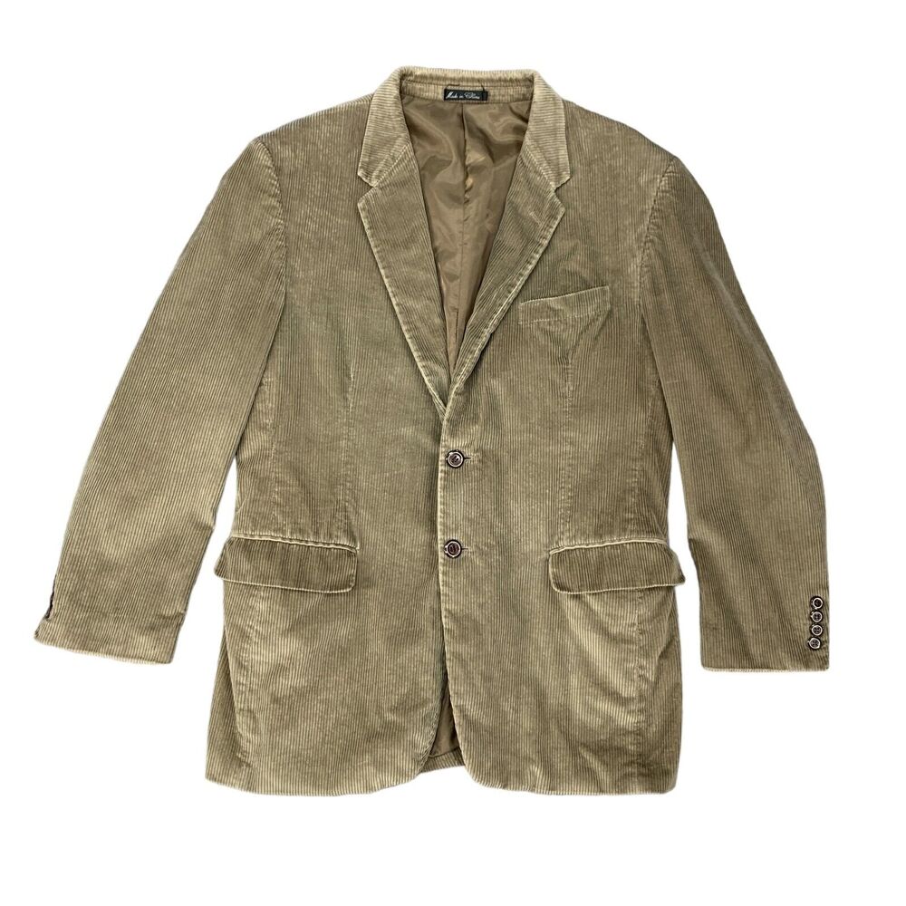 Calvin America Corduroy Blazer Mens 40 Brown Cotton 2 Button Notch Sport Coat